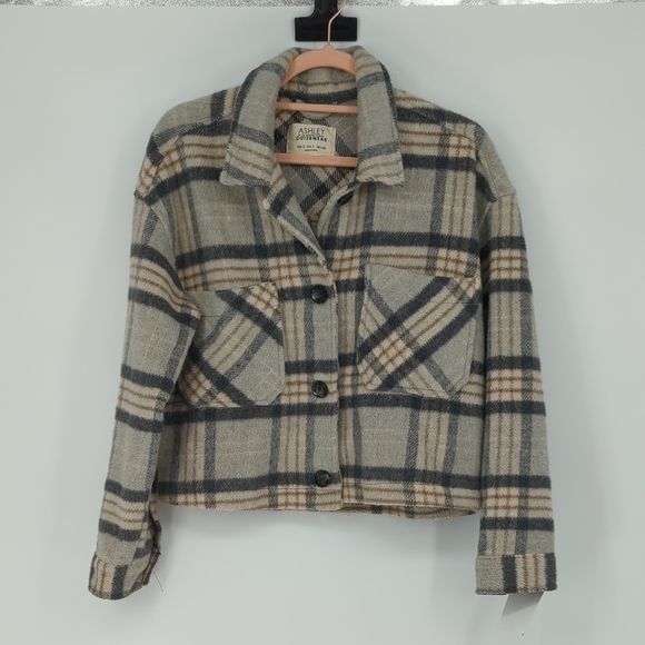 Ashley Stewart Jackets & Blazers - Ashley Stewart Plaid Flannel Shirt Jacket Blue S hipster preppy punk casual fall